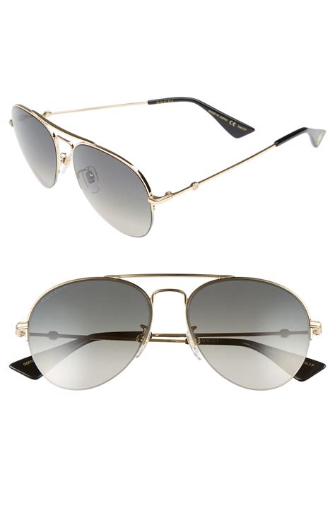 gucci aviator sunglasses womens|gucci 56mm exaggerated aviator sunglasses.